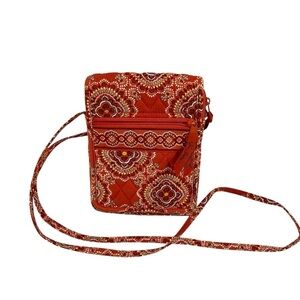 Vera Bradley MINI HIPSTER
Crossbody PAPRIKA Shoulder
Bag Purse Organizer